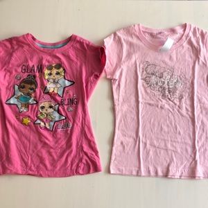 Girls t shirts size m 7/8
